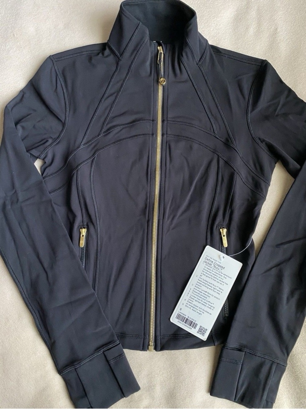 lululemon athletica Black Define Jacket with Gold Zipper
